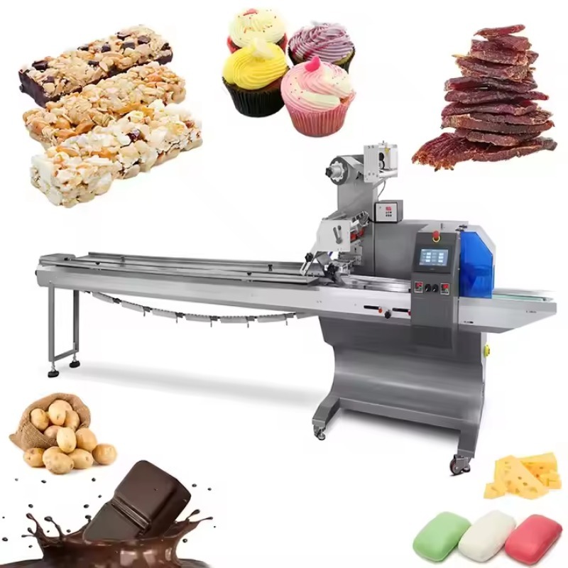 Food Snacks Packaging - เครื่องบรรจุแบบอัตโนมัติสำหรับขนมสายไหมเนื้อนุ่ม - ปิดผนึกได้อย่างมั่นคง ใช้งานง่าย อุปกรณ์บรรจุภัณฑ์อาหาร