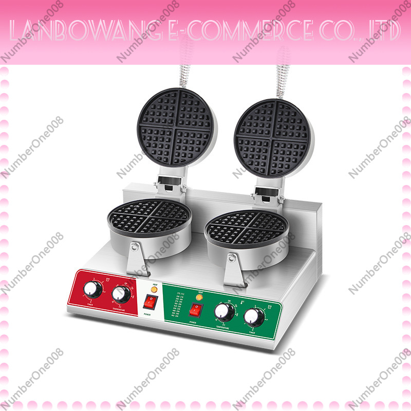 Snacks Food Stall - เครื่องทำวาฟเฟิลแบบหมุน กระทะเคลือบกันติด เครื่องทำเครป สำหรับร้านขายอาหารริมทาง ร้านขนมขบเคี้ยว ร้านอาหาร