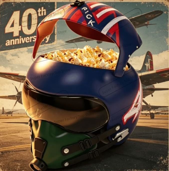 Food Like Snacks - ถังใส่ป๊อปคอร์นรูปหมวกนักบินฉลองครบรอบ 40 ปี Maverick รุ่นปี 2026