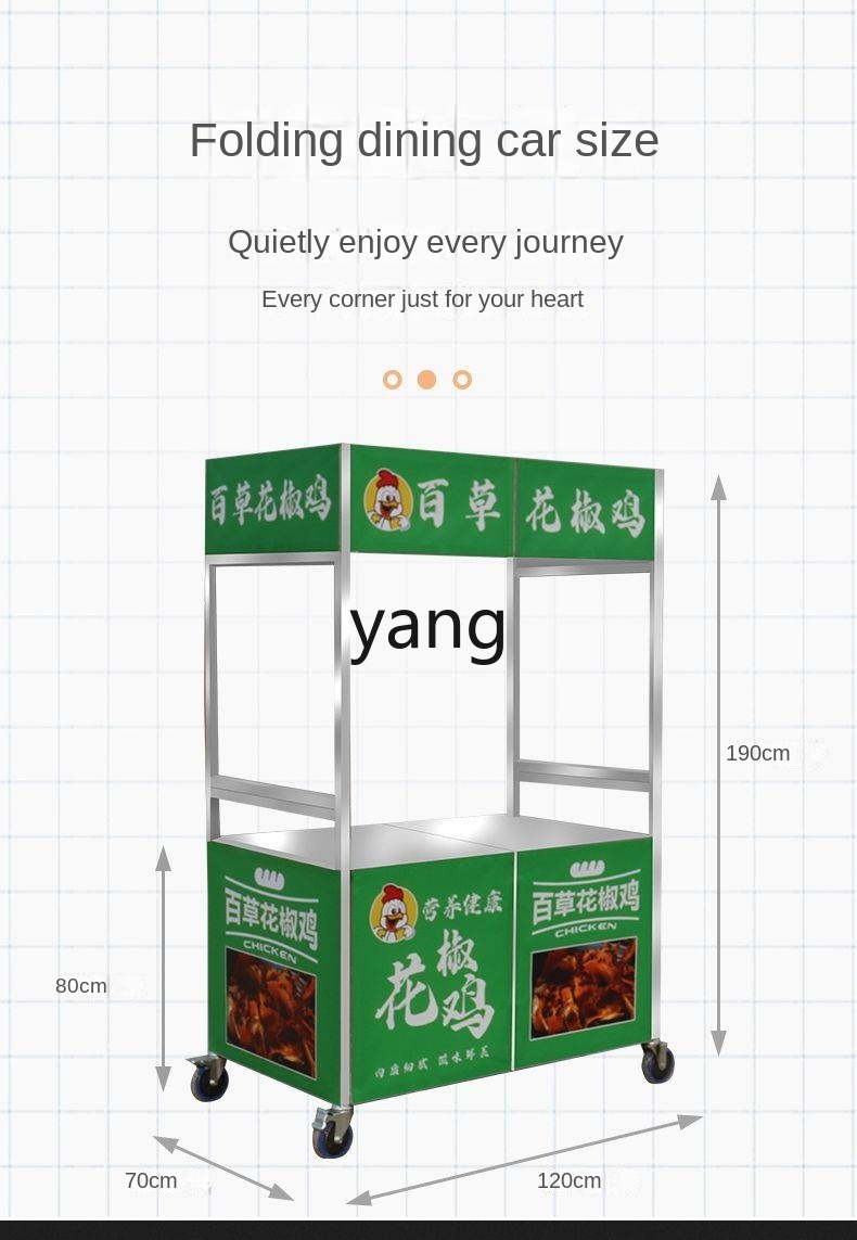 รถเข็นขายอาหารพับได้ LTT ทำจาก - Snacks Food Stall บทวิจารณ์และราคา