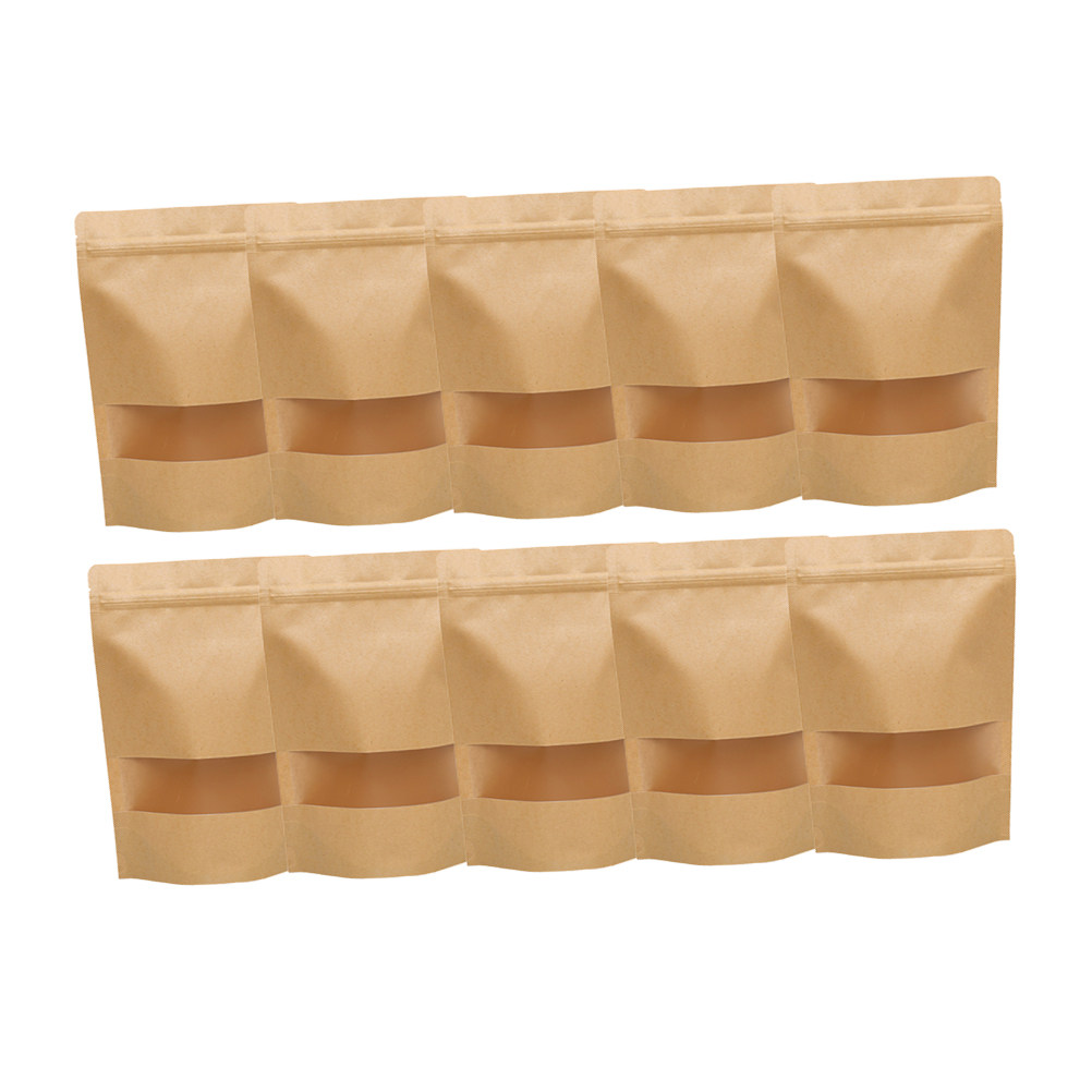 ถุงกระดาษคราฟท์แบบมีซิปปิดผนึก - Food Snacks Packaging บทวิจารณ์และราคา
