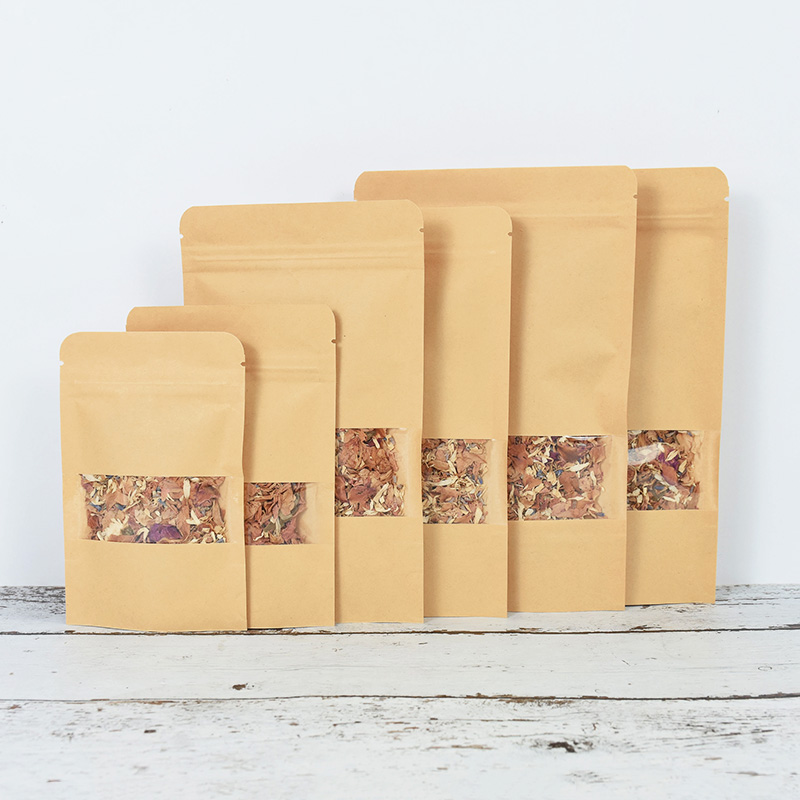 20/50pcs กระดาษคราฟท์ซิปล็อคถุ - Food Like Snacks บทวิจารณ์และราคา
